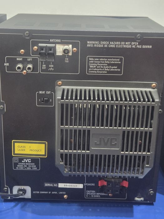 Combină muzicală JVC CA-S200 cu boxe, telecomandă RM-SES200U și boxe originale