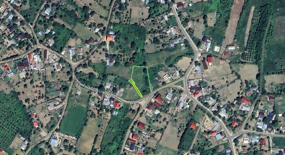 Teren Goruni - Tomești, intravilan, 1693 mp cu utilități si asfalt