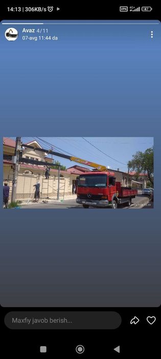 Kran sotiladi manupuliyatir