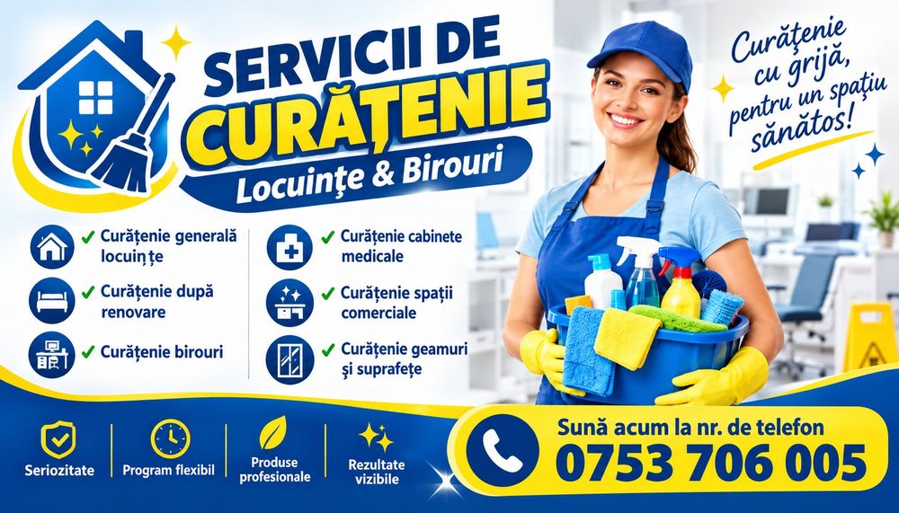 Curatenie constructor/Birou/Domiciliu/Scări bloc