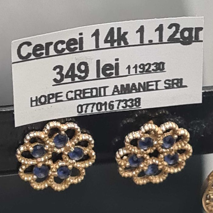 HOPE AMANET P8  Cercei de aur 14k 1.12 gr