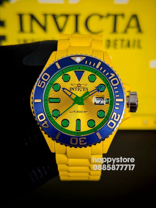 INVICTA Diver Yellow 46 mm, Инвикта нов ръчен часовник