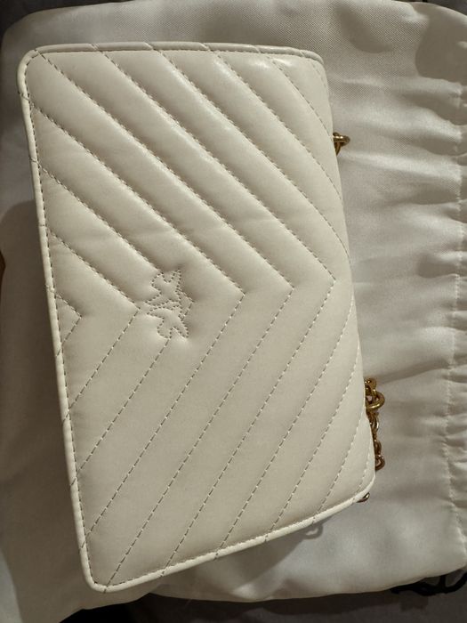 Бяла чанта Пинко