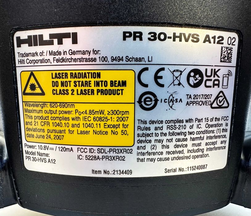 ТОП ЦЕНА! Hilti PR 30-HVS A12 - Ротационен лазер за открито 2024г. гр ...