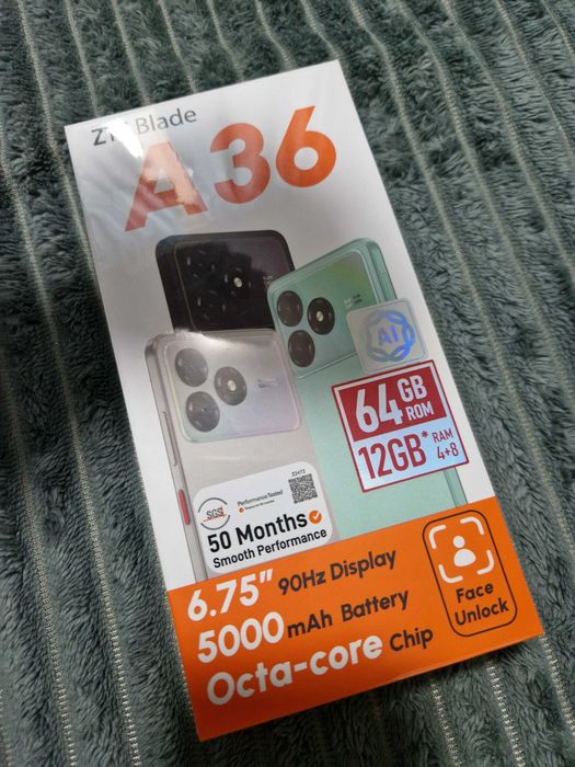 Новый смартфон ZTE Blade A36 4/64GB Черный