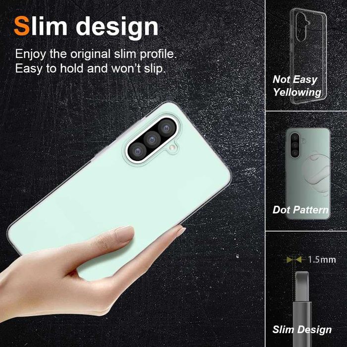 Силиконов гръб NORDIC Crystal Clear за Galaxy A17, A16, A36, A56, A55