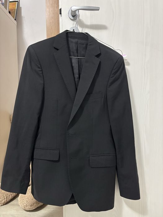 Costum negru | Paolo Rossi | 44 Slim fit | 100% lână