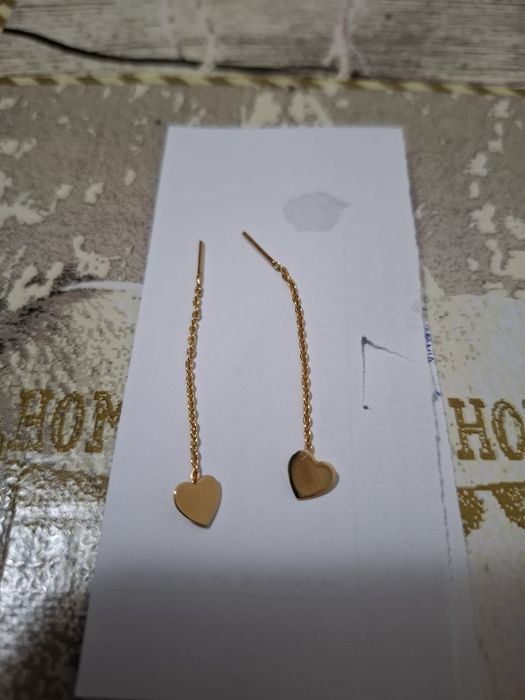 Vand cercei aur  inimioara