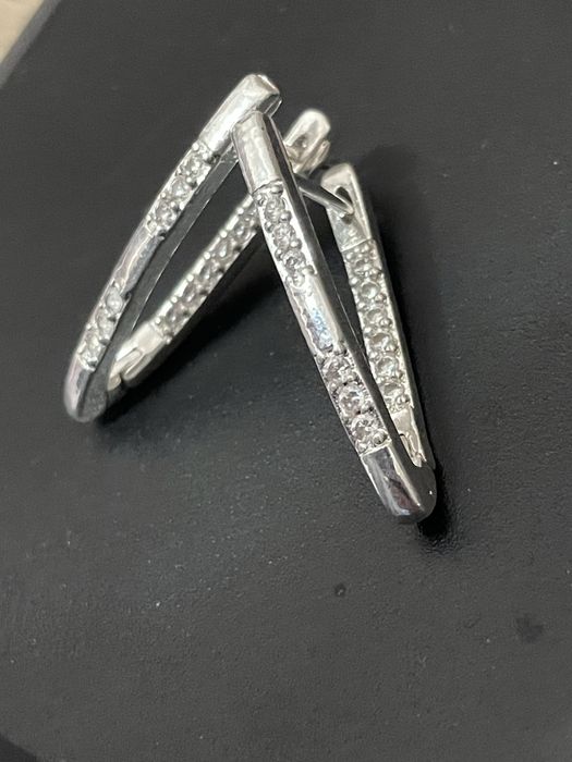 Cercei argint 925 cu zirconii – model elegant