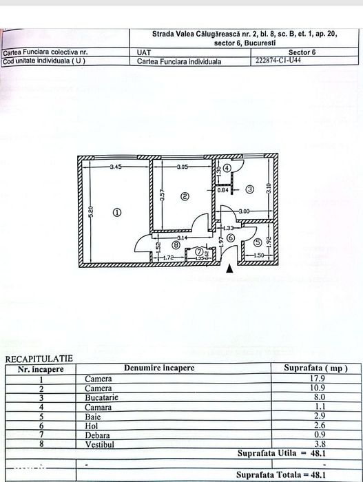 Apartament 2 camere, Drumul Taberei Moghioros mobilat