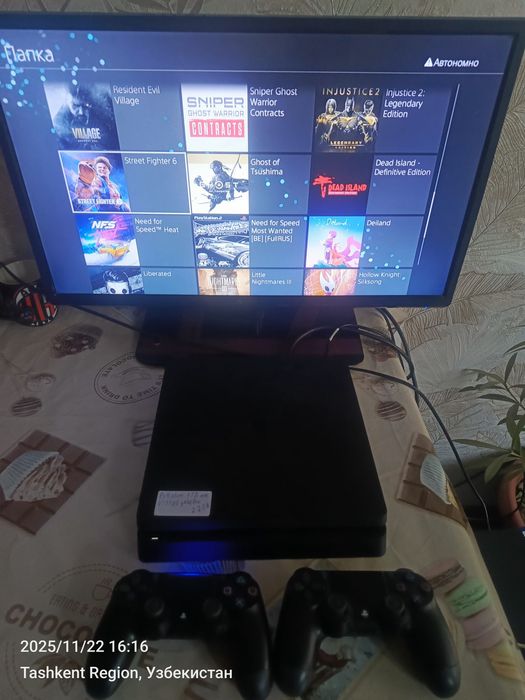 Ps4 slim 1TB goldhen proshivka qilingan+39 ta oʻyin +garantiya