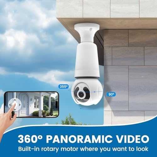 Нова 1080P WiFi крушка камера със сензор, цветно нощно виждане, аудио