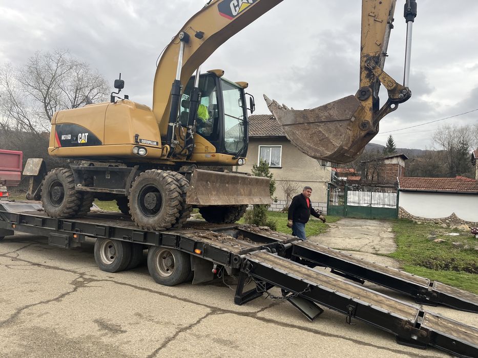 изкопни дейности с бобкат мини багер самосвал и 20 тонен колесен багер