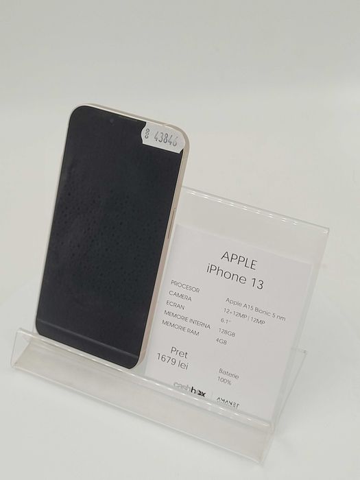 Garantie 24 luni Iphone 13 128GB baterie 100% CashBox