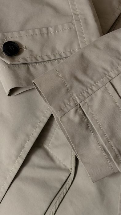 Zara тренч прямой с поясом