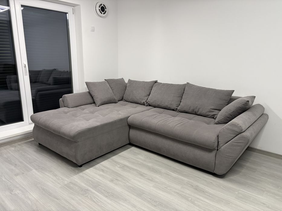 Colțar / canapea extensibil gri – stare foarte bună