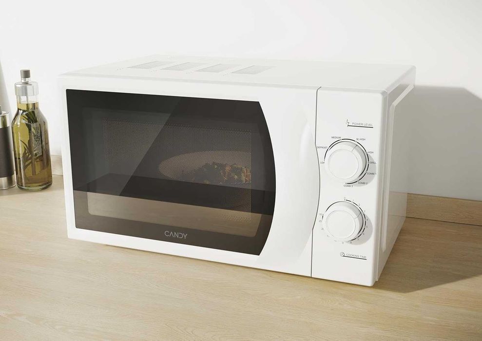 Микровълнова печка с грил Candy Idea 20L (CMG2071M) 1000W 8 автоматични програми Бяла