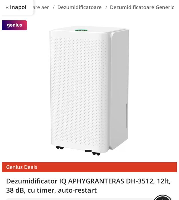 Vand Dezumidificator 12l/24h