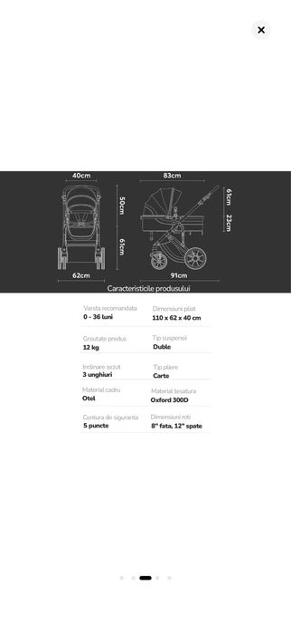 Carucior 2 in 1 ca și nou
