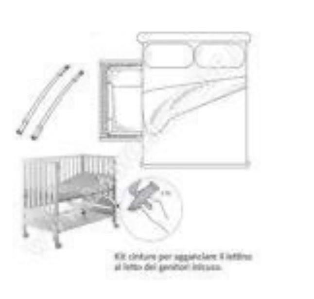 Patut Cosleeping Contact Art cu 2 laterale culisante Azzurra Design 3 in 1 cu saltea si suport antireflux, 116x62