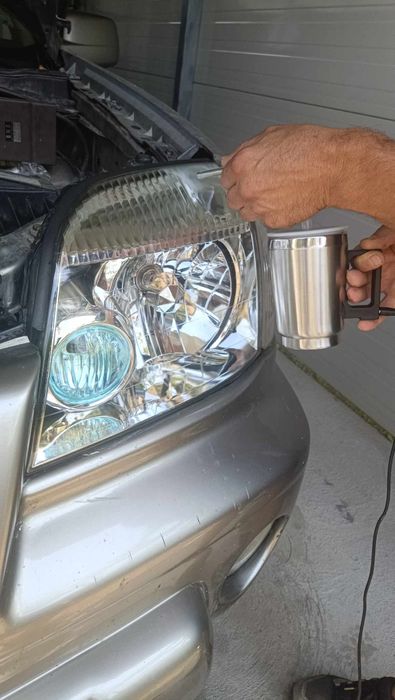 Полиране на фарове с химическа пара  и поставяне на керамиката