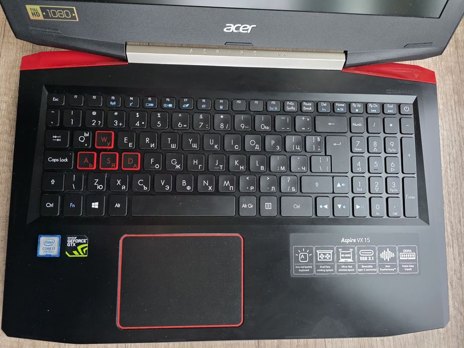 Acer Aspire VX15 – i7 – GTX – SSD + 1TB HDD – Отлично състояние