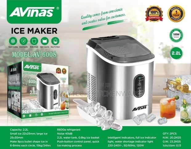 Льдогенератор Avinas, 9 кубиков льда за 6 минут. Lyod generator , muz