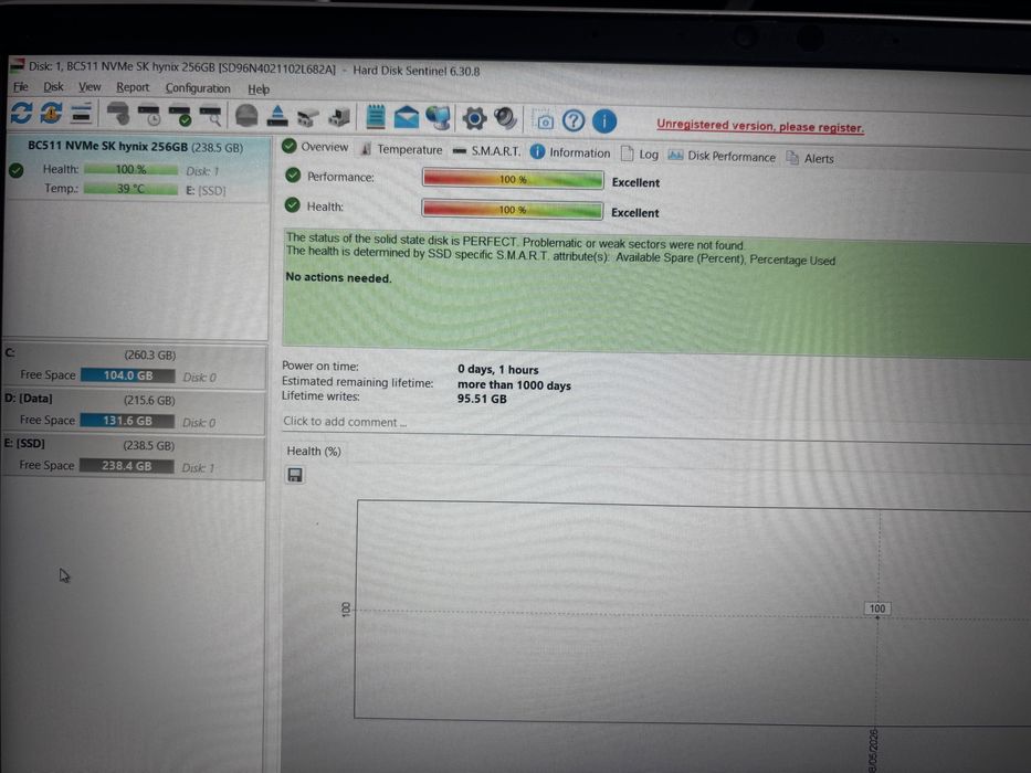 SSD NVMe SK Hynix 256GB - Format M.2 2230