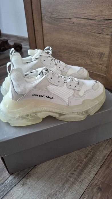 Balenciaga Triple S Clear Sole White 544351 [ 39 ]