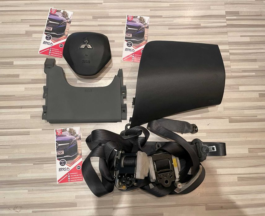 Mitsubishi L200 - kit airbag -  volan pasager genunchi - set centuri