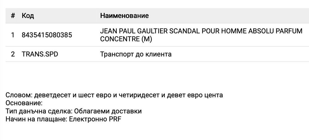 Нов оригинален Scandal Absolu Jean Paul Gaultier 100 мл мъжки парфюм (с касова бележка)