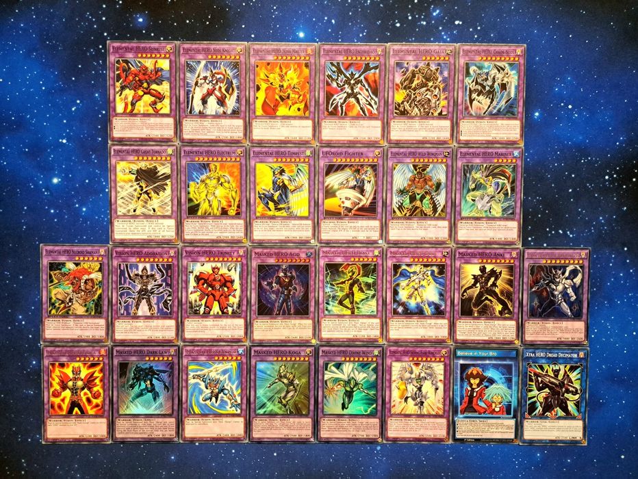 Yu-Gi-Oh - Elemental Hero Deck + Playmat + Sleeves + Deckbox + Dice