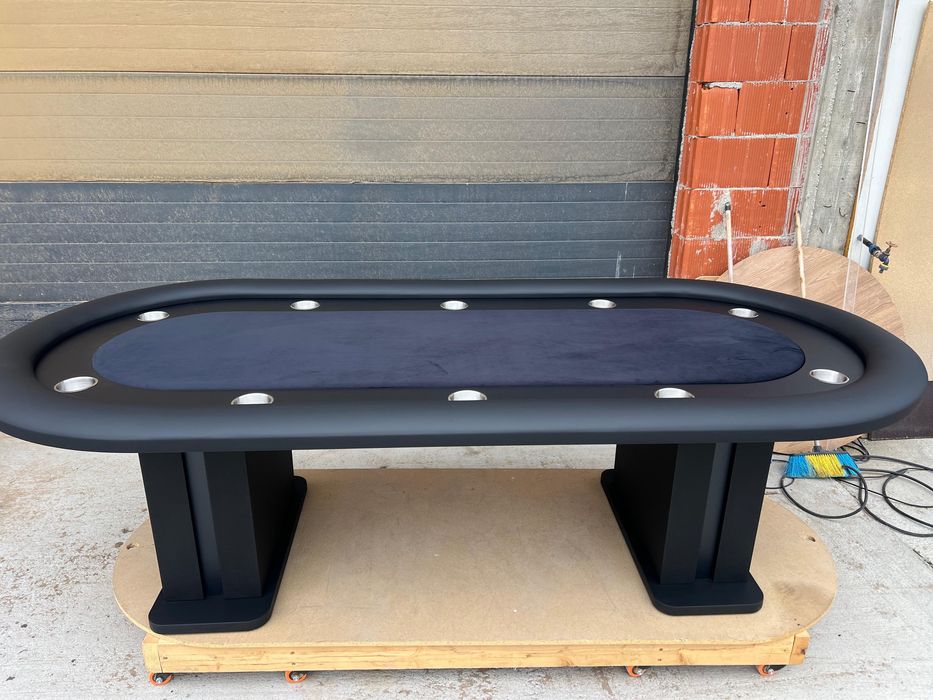 Masa poker full black CustomTables.eu fabrica mese poker comanda