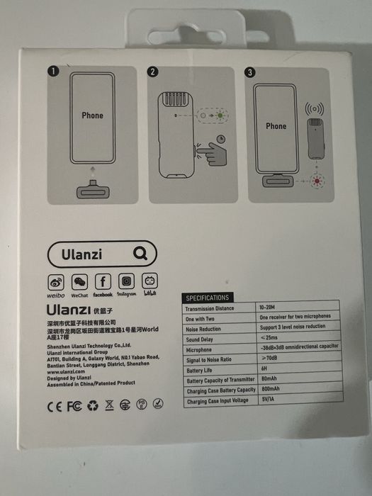 Беспроводной микрофон Ulanzi