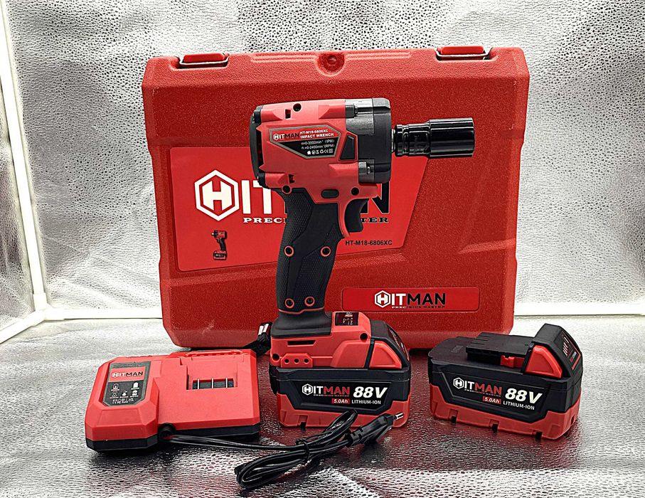 Cheie impact Hitman 88V, 950 Nm, 2x baterii incluse!