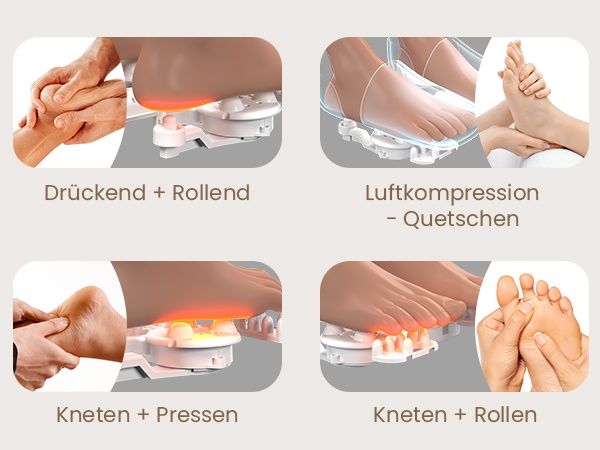 Професионален Шиацу масажор за крака с въздушна компресия и загряване