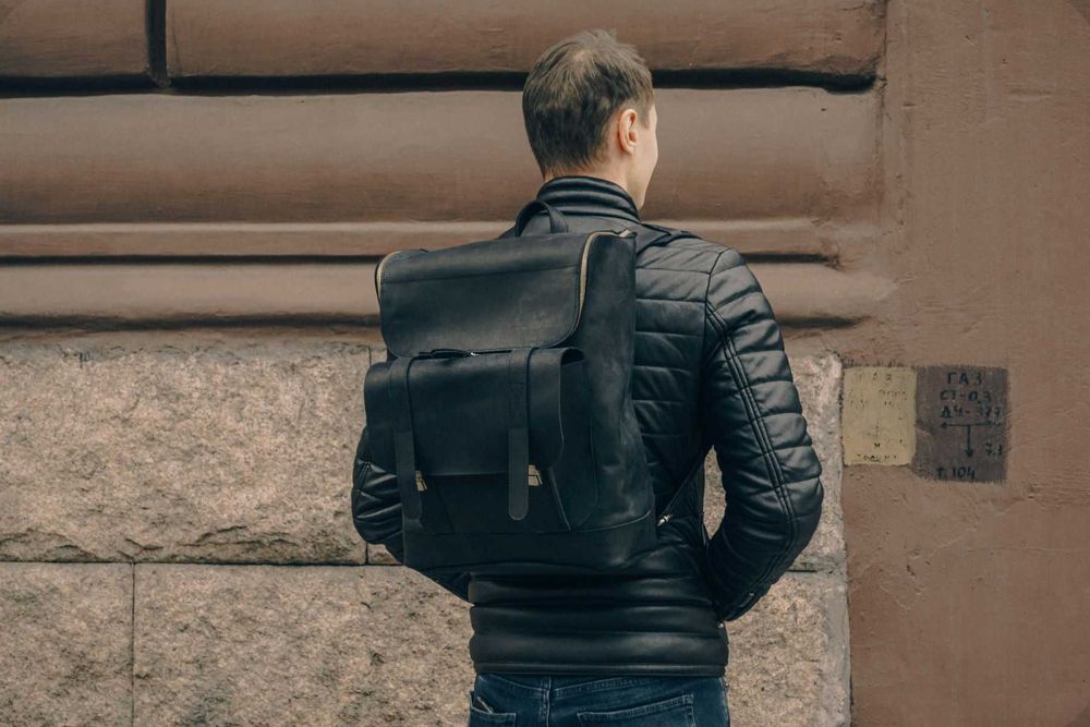Rucsac din piele naturală. Rucsac pentru laptop. Leather Laptop backpack