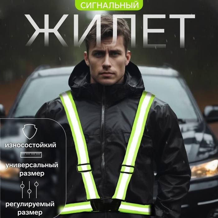 Жилет сигнальный, светоотражающий жилет, люминесцентный жилет