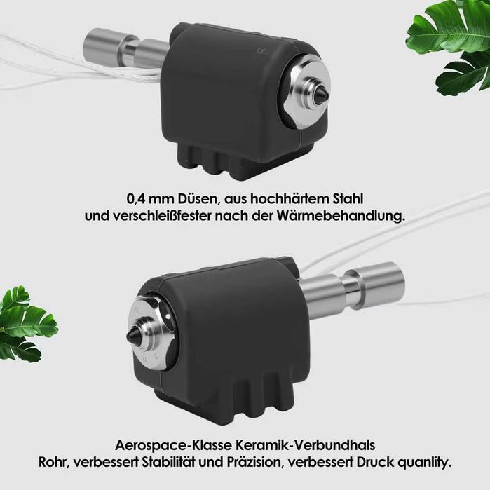 Kit hotend pentru Kobra 3 Max schimb rapid 0,4 mm duză din oțel întărit cu capac din silicon – 0,4 mm