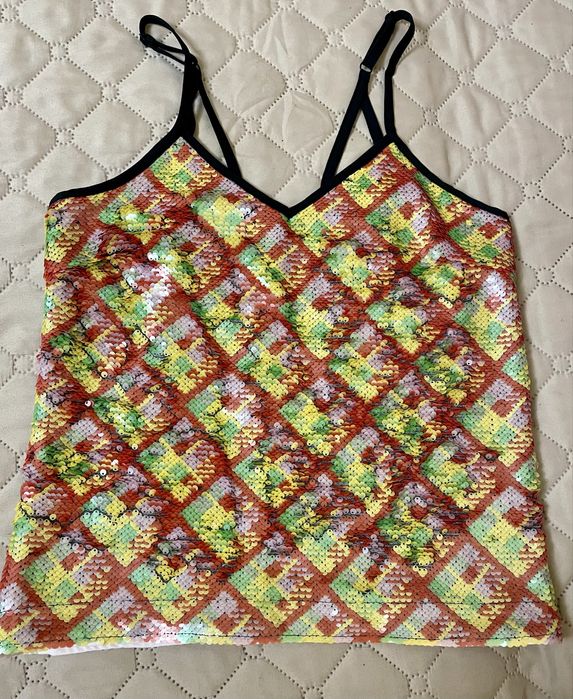 Цветен потник с пайети