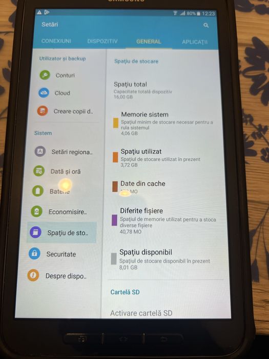 Tableta samsung impecabila galaxy tab active cu carela sim