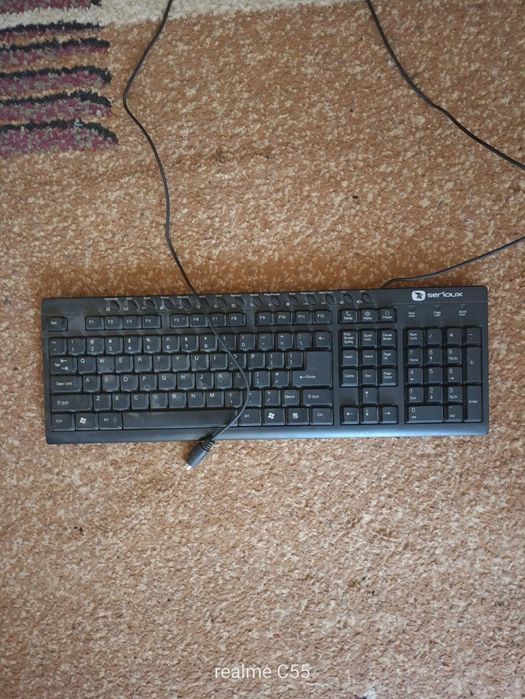 Tastatură Multimedia Serioux, Neagră, Conexiune USB/PS2 - Stare Bună