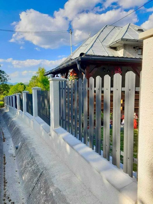Garduri si porti stil jaluzea, sipca metalica, tabla cutata