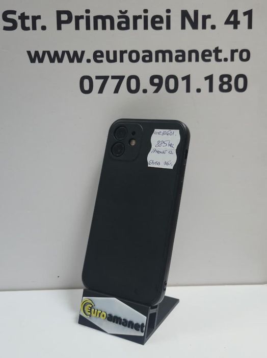 Telefon mobil Apple iPhone 12, 64GB, 5G, Black B.74% -P-