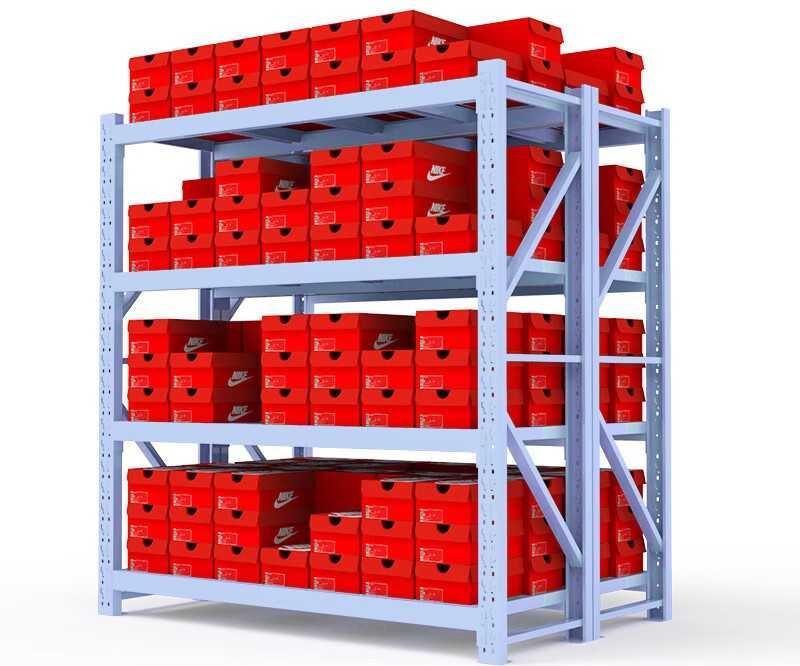 Складской стеллаж большой синий для тяжёлых грузов\Baland ko‘k javon