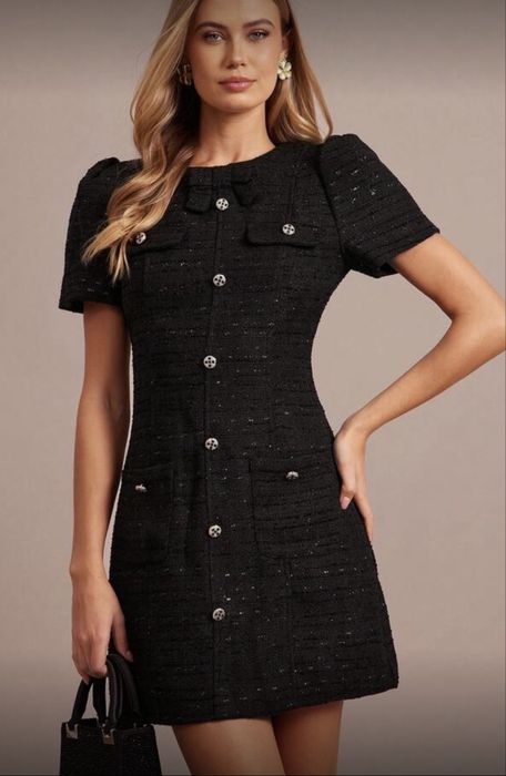 Нова луксозна рокля от букле/ туид