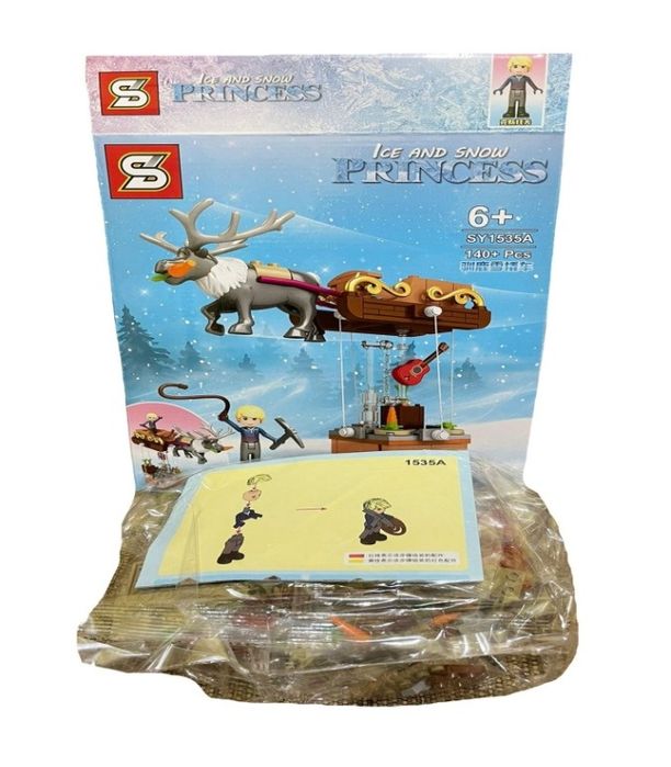 Set de constructie personaje Frozen, Kristoff si Sven cu saniuta, 6+