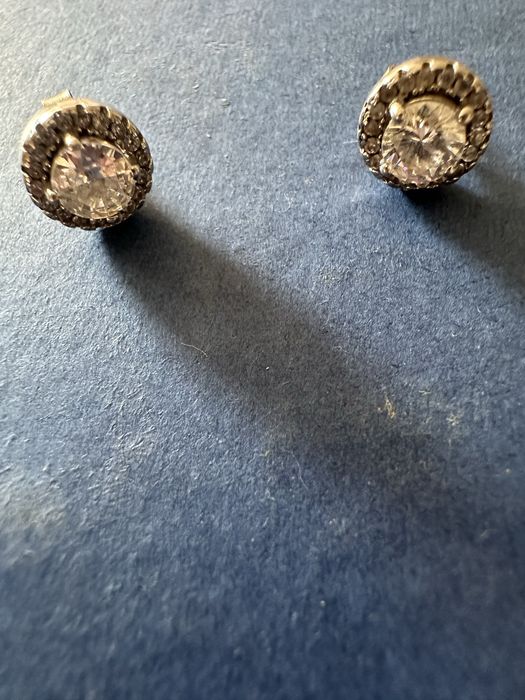 Пусеты серебро фианит