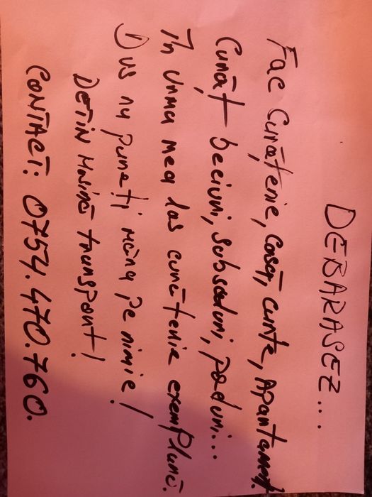 Fac curatenie si debarasez urgent.cititi descriere va rog.
