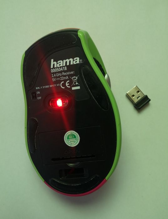 Mouse Hama wireless  7 butoane: right, left click, roata, dpi